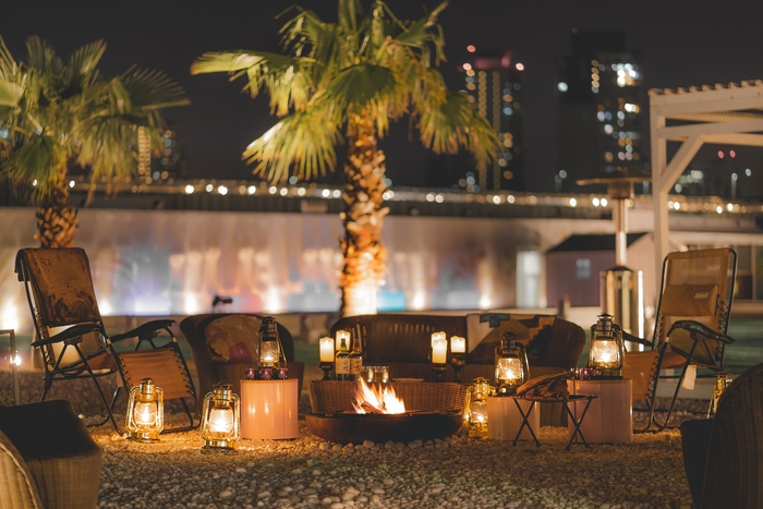 冬ならではの体験が楽しめる焚火ラウンジ