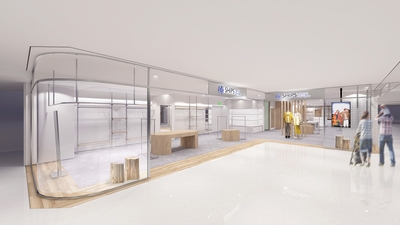 白を基調とした明るくクリーンなSHIPS anyの世界観を表現した新店舗