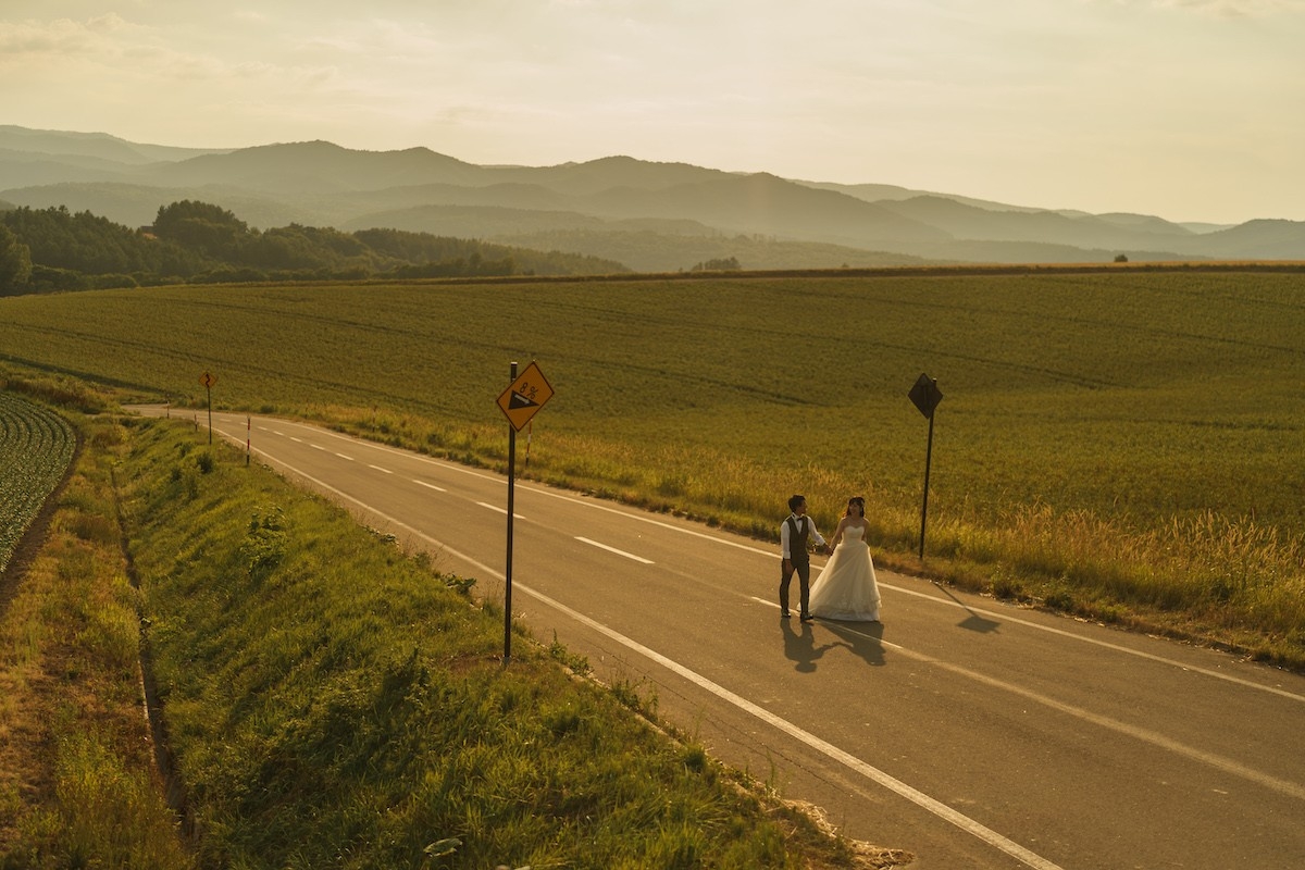 撮影例:パッチワークの路