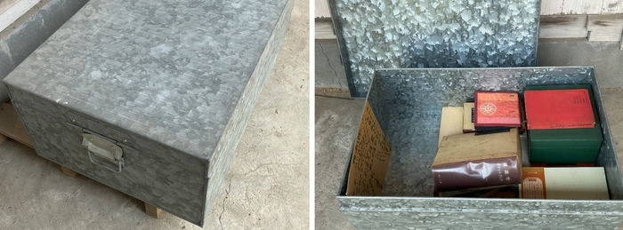 ブリキ職人手製のブリキのケース