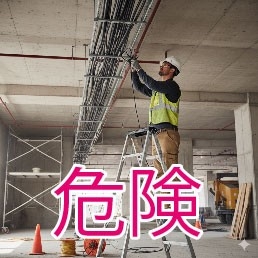 危険な足場での作業が多く事故を起こしやすい