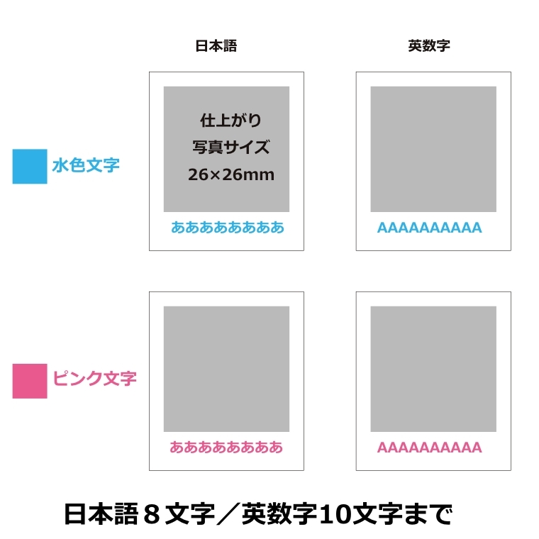 写真の下に文字が入れられます