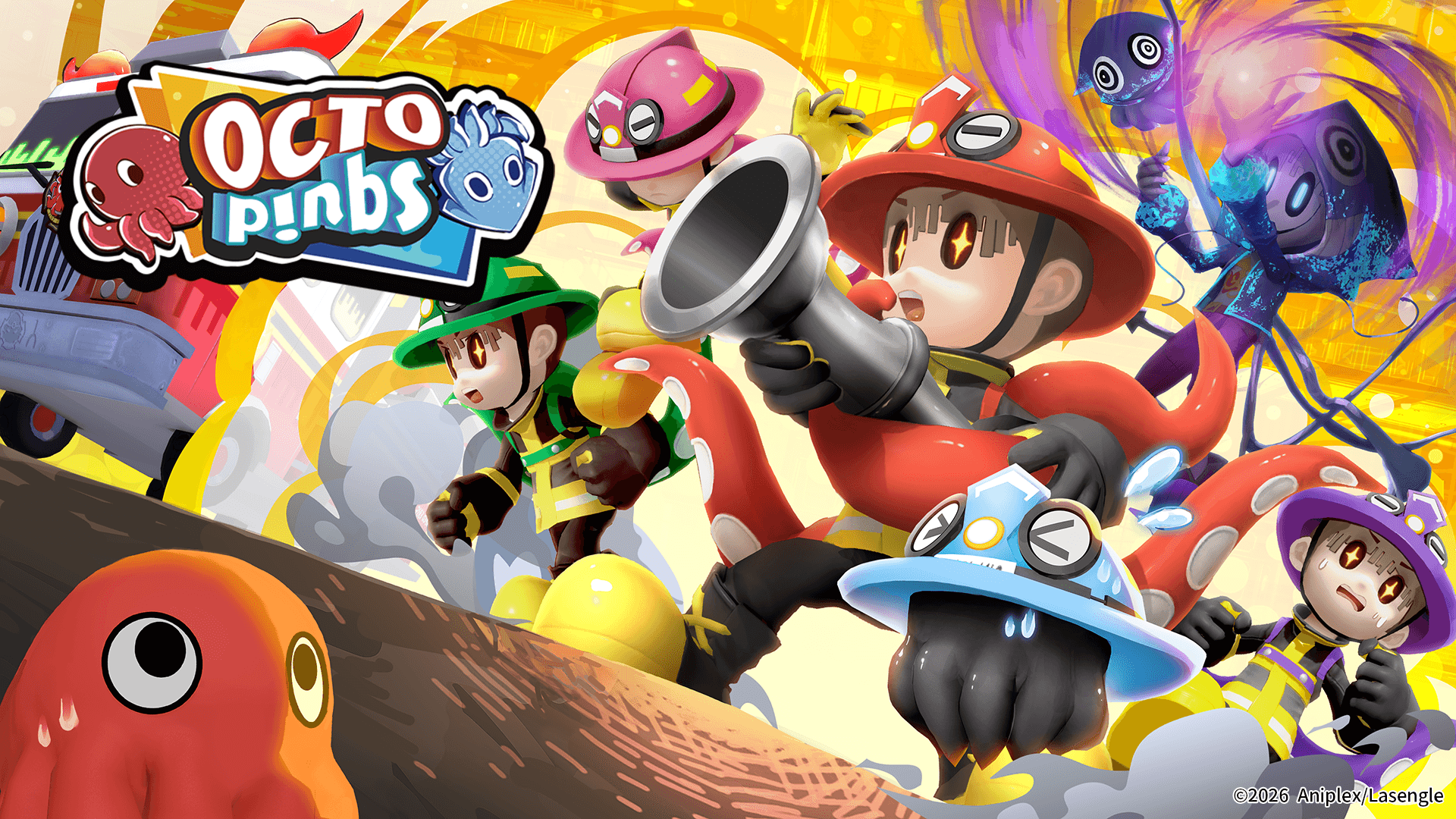 火を放つ芸術VS消防士！対戦アクション『OCTOPinbs』