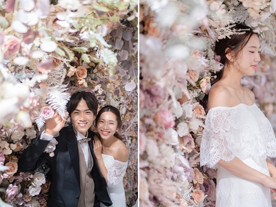 立川店のハウススタジオには、お花の壁以外にもさまざまな背景をご用意しています。