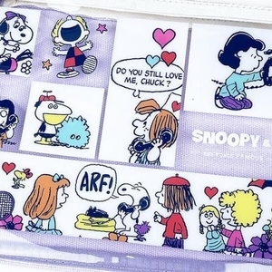 スヌーピーのコミック柄ポーチ