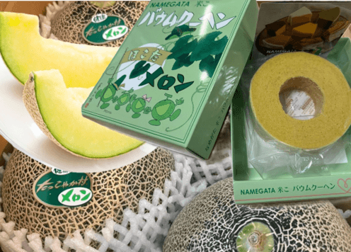 新商品 鉾田市産の「メロンバウムクーヘン」