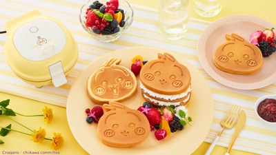 『ちいかわ』に登場するうさぎのパンケーキが焼ける 「こんがりきゃらパンケーキメーカー うさぎ」が新登場！