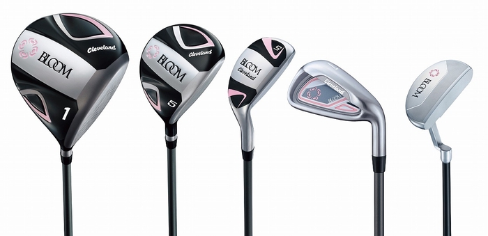 左からドライバー、フェアウェイウッド(#5)、ハイブリッド(#5)、アイアン(#7)、パター