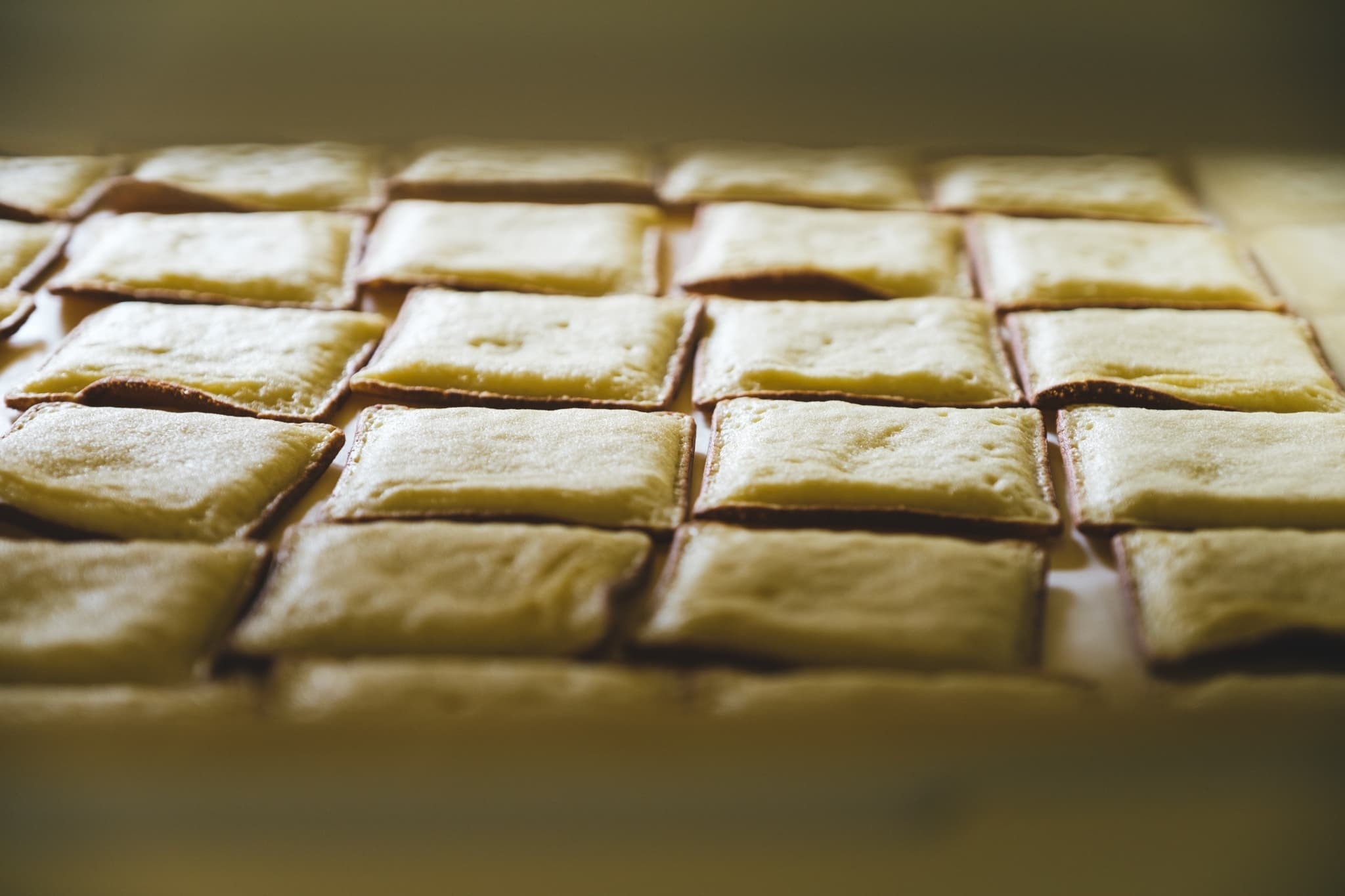 四角い形のどら焼き生地