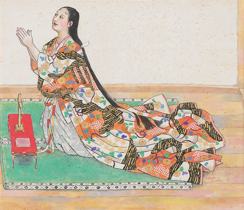 最后の日のガラシャ夫人(大阪玉造教会壁画下絵) 1964年