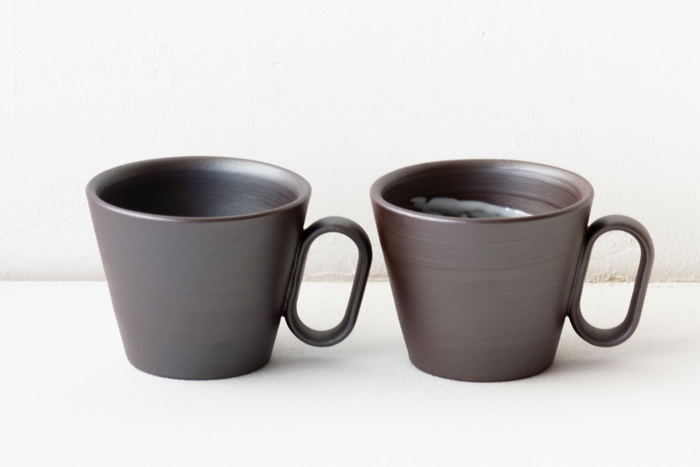生涯を添い遂げるマグ 萬古焼 醉月陶苑(左から 無地・中白)