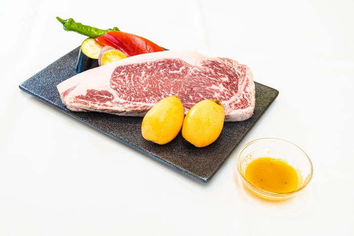 ▲淡路牛のサーロイン(オーシャンテラス)