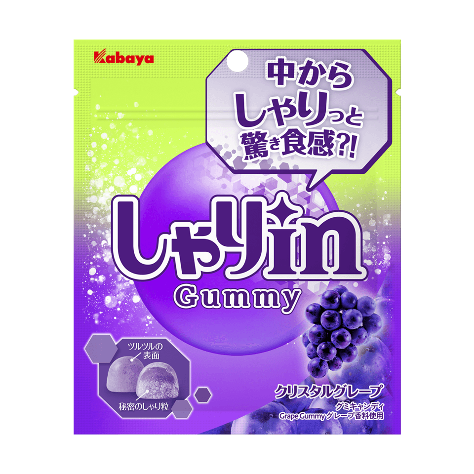 『タフグミ』に次ぐ第二のグミブランド『しゃりinグミ』
『しゃりinグミクリスタルグレープ』