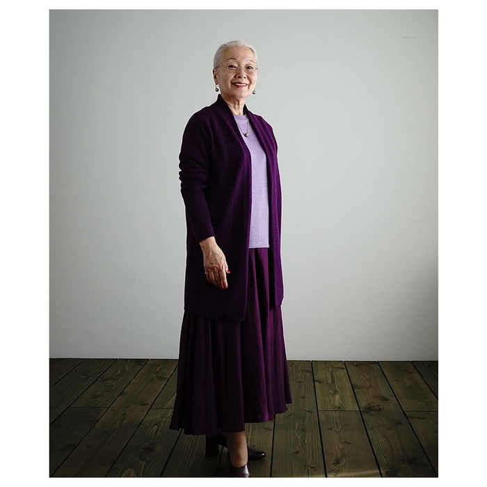 コーディネート不要のグラデーションアンサンブル(パープル)