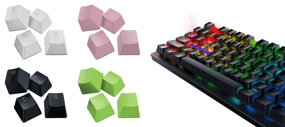 Razer、デザインと機能性を両立した交換用キーキャップ 「Razer PBT