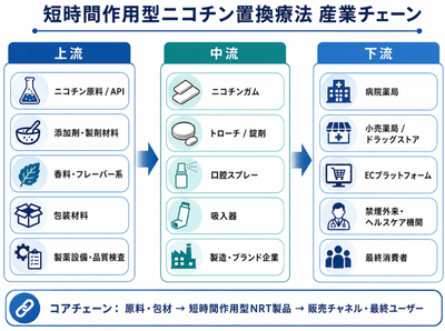 図.   短時間作用型ニコチン置換療法産業チェーン