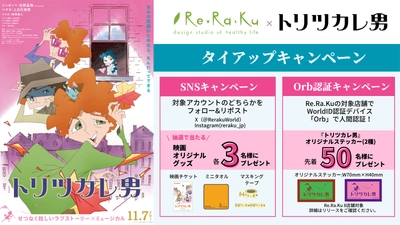 夢中になろう！Re.Ra.Ku × 映画『トリツカレ男』 タイアップキャンペーンでオリジナルグッズをプレゼント