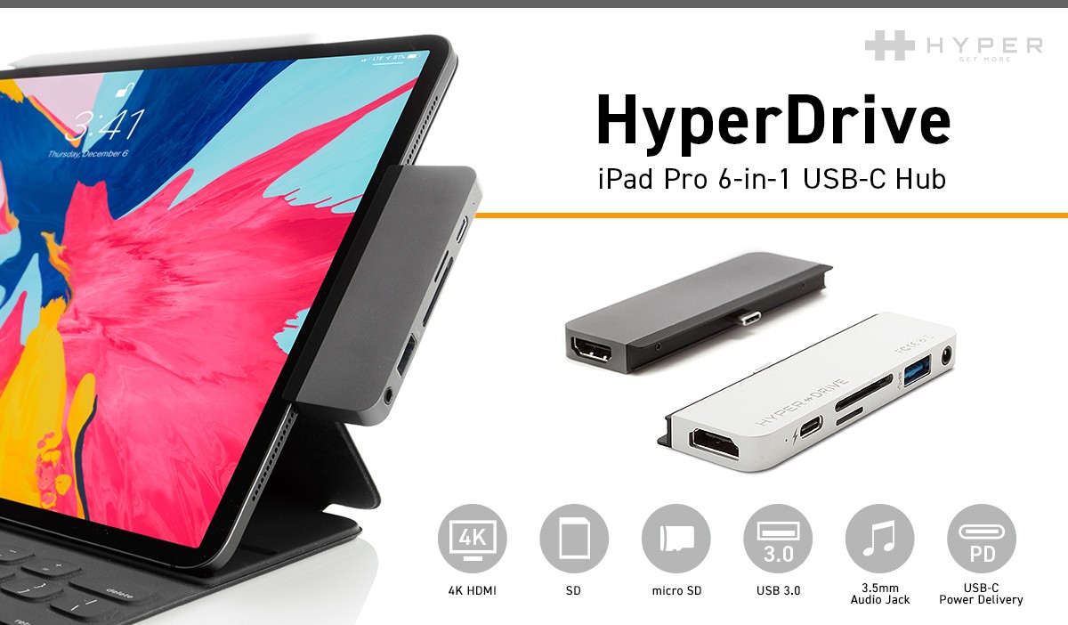 HyperDrive、iPad Pro2018モデル専用6in1USB-Cハブ発売 | NEWSCAST