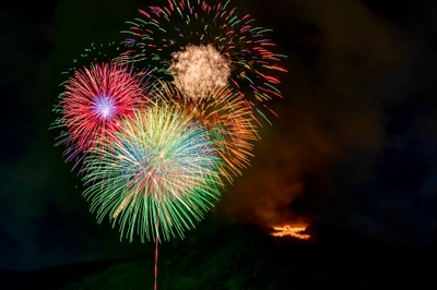 箱根大文字焼　ホテルからの景色