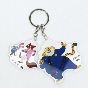 ディズニーの人気作品ズートピアのアクリルキーホルダー