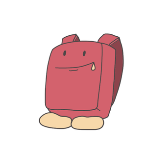 1975年から配布している市オリジナルランドセルがモデルの「ランドるん」