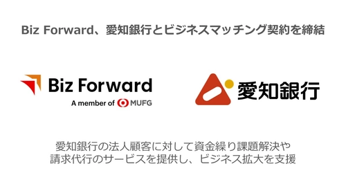 Biz Forward、愛知銀行とビジネスマッチング契約を締結