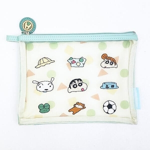 クレヨンしんちゃんのフラットなメッシュポーチ
