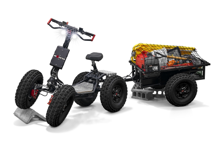 高い走破性と強力な搬送能力を誇る 電動資機材搬送車 EZ-Raider