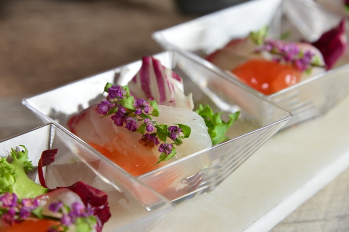 鯛のインサラータ ~トマト酢のジュレ~