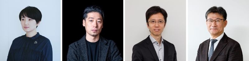 左より大西 麻貴氏、谷尻 誠氏、塩田 健一氏、相澤 昭郎取締役経営企画室長