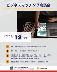 EXPO 2025 大阪・関西万博  マレーシアパビリオンビジネスプログラム 【18週目(8/11～8/15)　商談会・セミナーの開催】