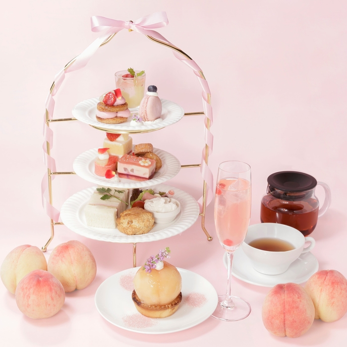桃のアフタヌーンティーセット