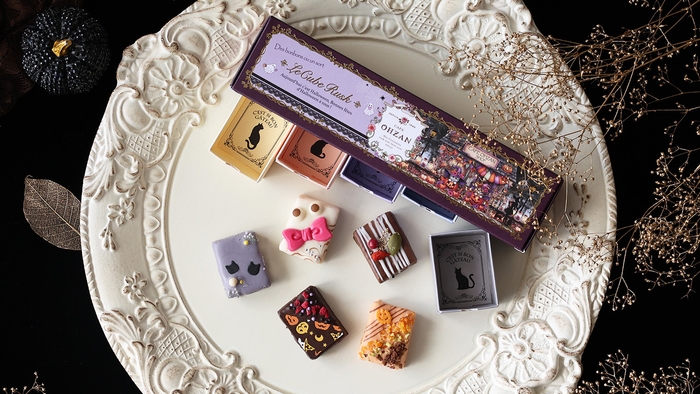 可愛くデコレーションされたチョコレートラスクです