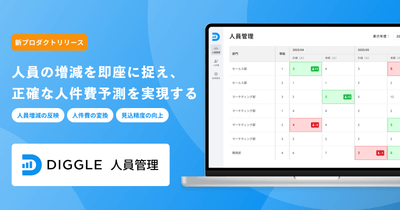 新プロダクト「DIGGLE人員管理」をローンチ 