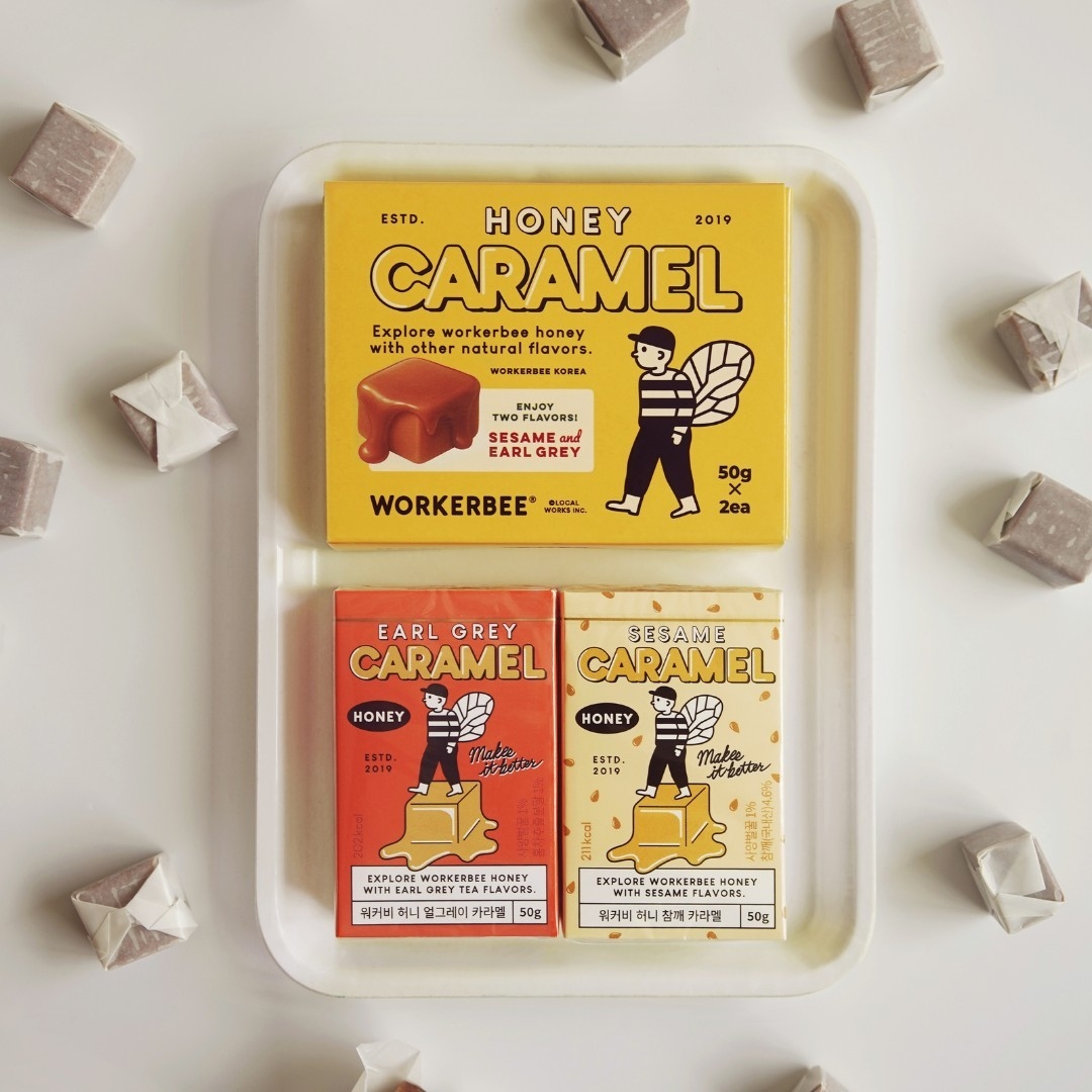 WORKERBEE(ワーカービー)はちみつキャラメルセット(アールグレイ・ごま)