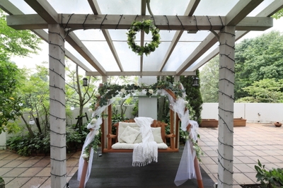 ガーデンテラスにはフォトスポットも