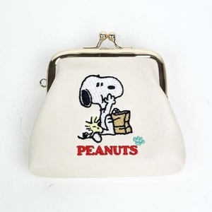 スヌーピーのレトロポップな刺繡がま口