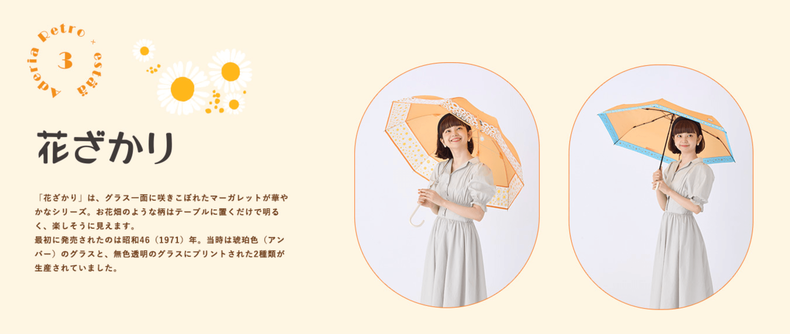 アデリアレトロ X エスタ傘 花ざかり