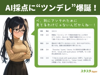  「べ、別にアンタのためじゃないんだからね！」 スタスタApps、AI採点に「ツンデレ家庭教師」実装