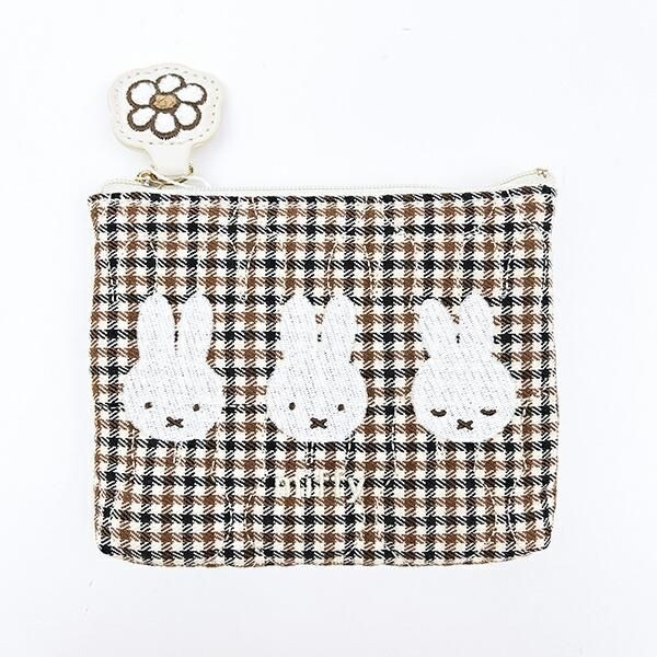 ミッフィーチェックポーチ