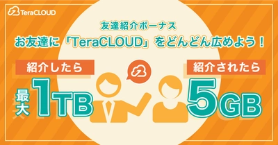 友達紹介で【最大1TB】プレゼント❗今すぐ友達に「TeraCLOUD」をオススメしなきゃ😍