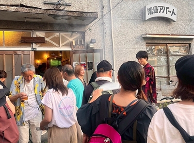 △地元の方々とBBQ　清島アパートにて