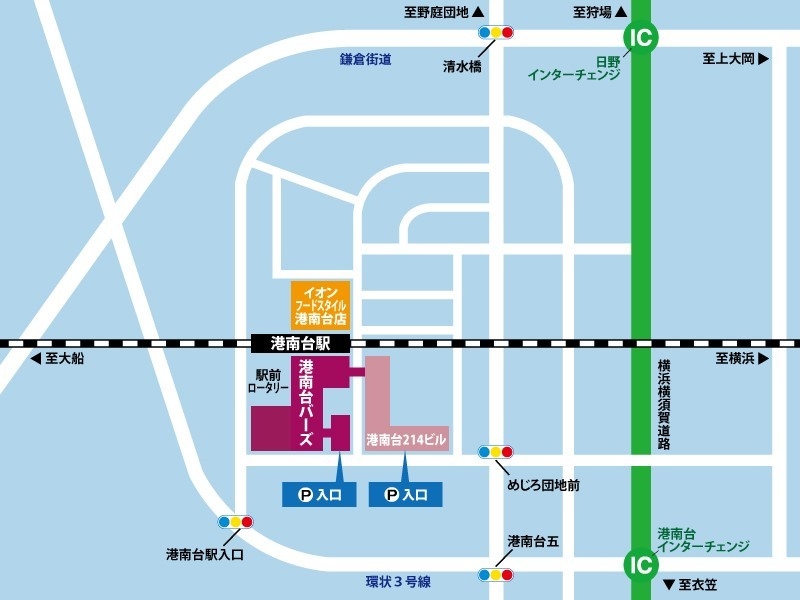港南台バーズ位置図