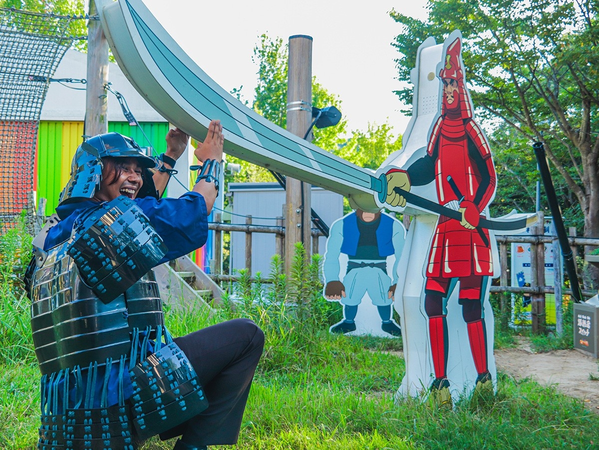 ▲甲冑を着て、侍になりきろう!