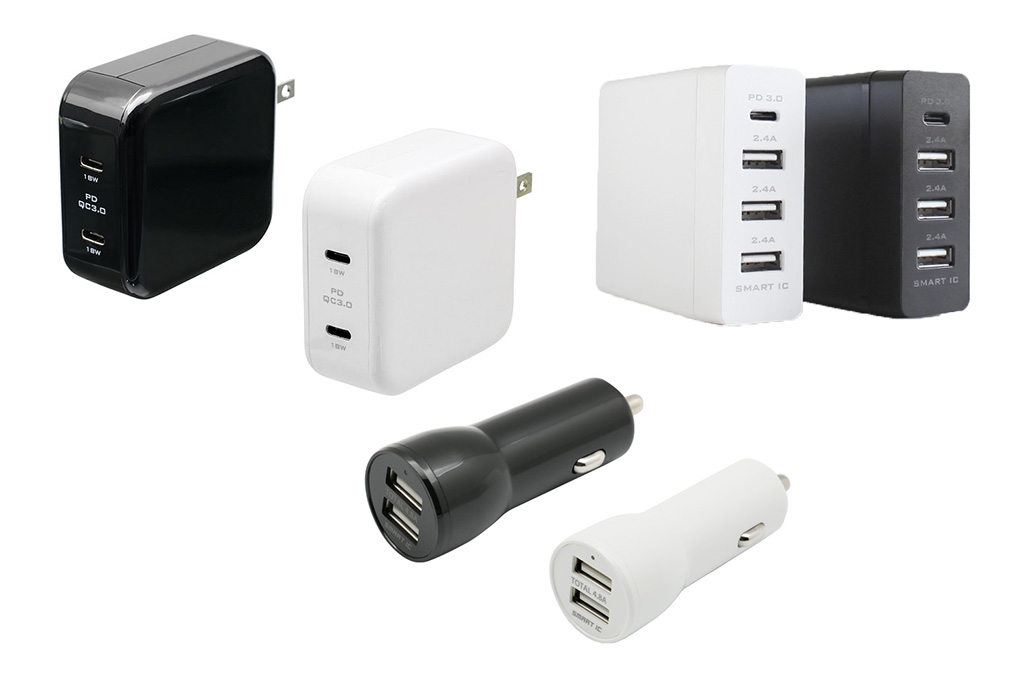 owlte出品　3点セット 延長コード 短い 3個口 ACアダプタ対応 一括集中スイッチ付 3