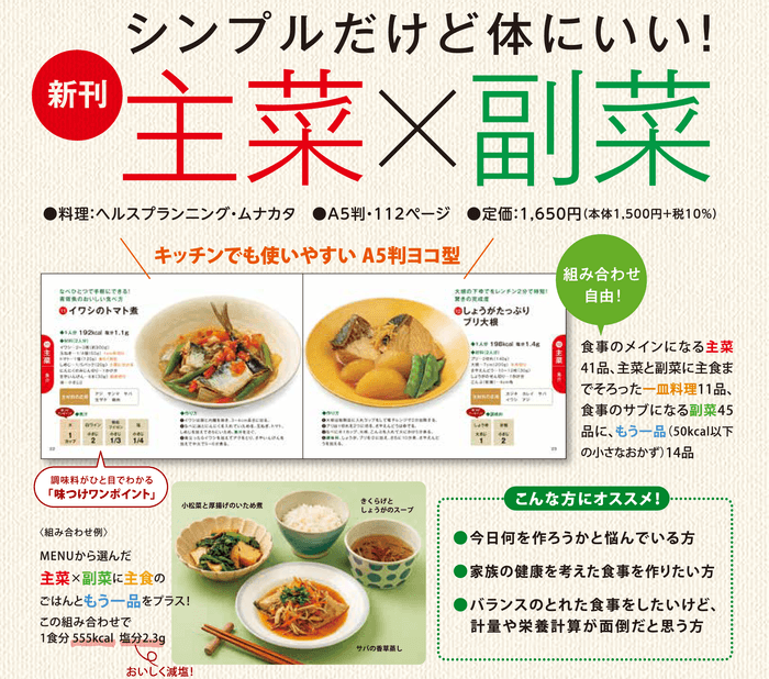 6月6日発売の新刊『シンプルだけど体にいい! 主菜×副菜』