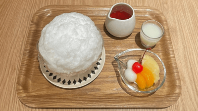 「自分で作るオリジナルかき氷」（5月1日から販売する春メニュー）