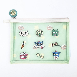 クレヨンしんちゃんのフラットなメッシュポーチ