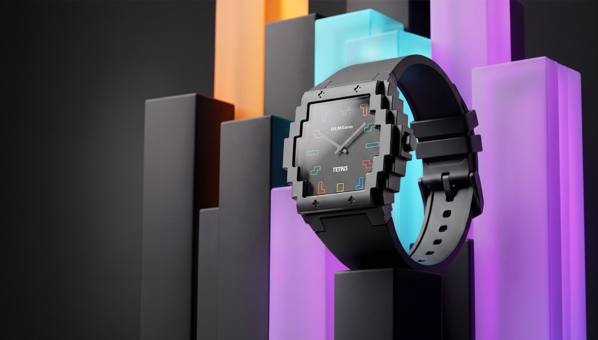 D1 Milano×Tetris™世界的ゲーム「テトリス」が、D1 Milanoの時計に。 7種のテトリミノを文字盤に配した限定コラボウォッチ、10月2日(金)発売。