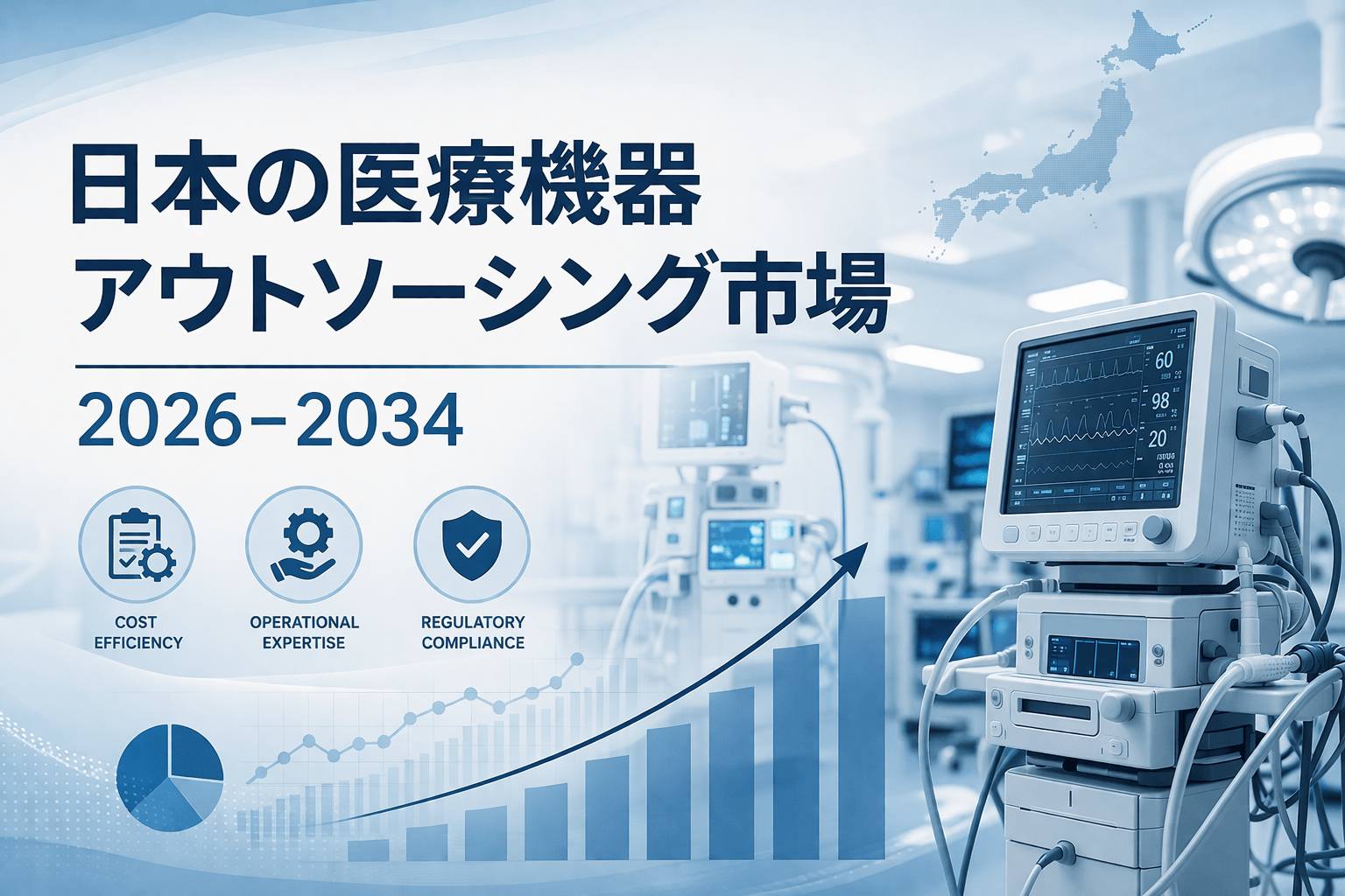 日本の医療機器アウトソーシング市場は2034年までにUSD 15,963.9百万ドルを超える見込み｜年平均成長率8.90%